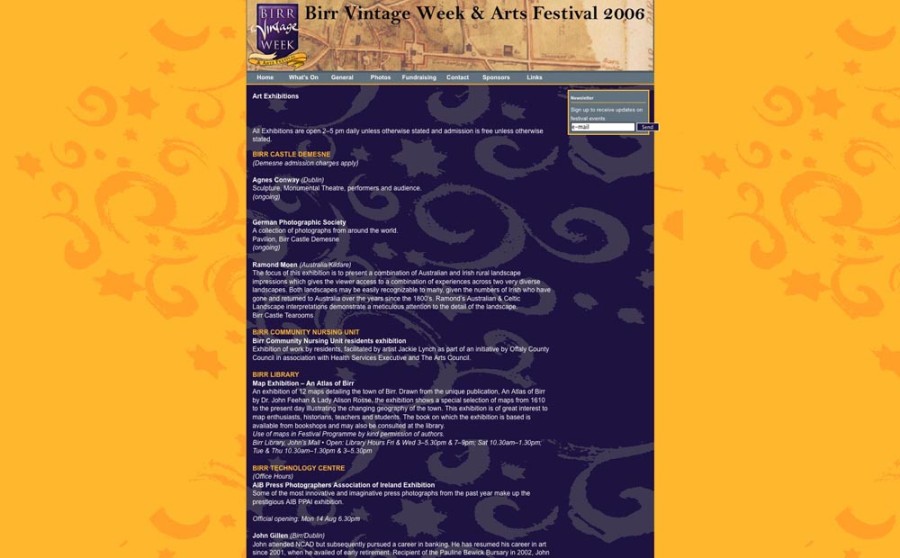 Birr Arts Festival (part of Birr Vintage Week), Birr Co. Offaly